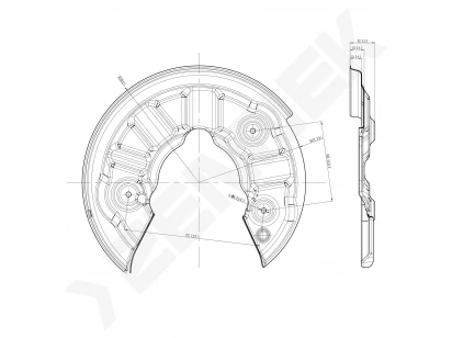 Brake disk protector DCD0435
