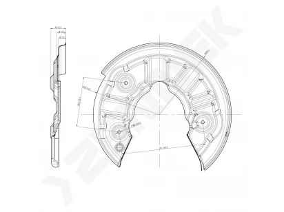 Brake disk protector DCD0434