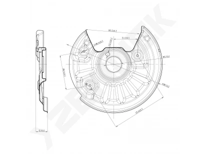Brake disk protector DCD0433