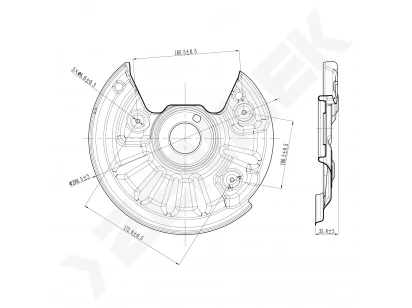 Brake disk protector DCD0432