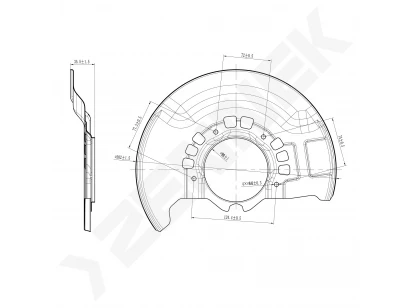 Brake disk protector DCD0399