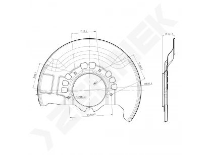 Brake disk protector DCD0398