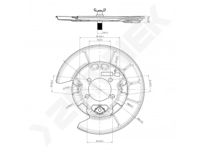 Brake disk protector DCD0396