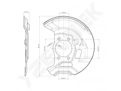 Brake disk protector DCD0391