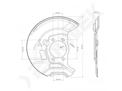 Brake disk protector DCD0390