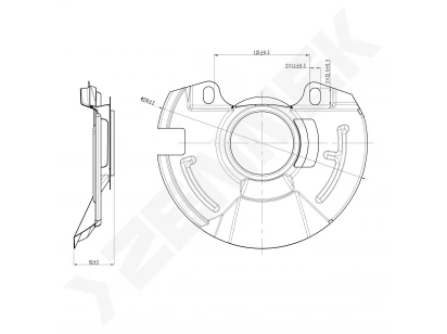Brake disk protector DCD0389