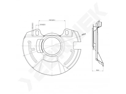 Brake disk protector DCD0388