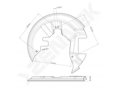 Brake disk protector DCD0386