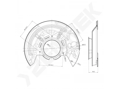Brake disk protector DCD0376