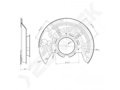 Brake disk protector DCD0375