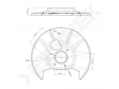 Brake disk protector DCD0374