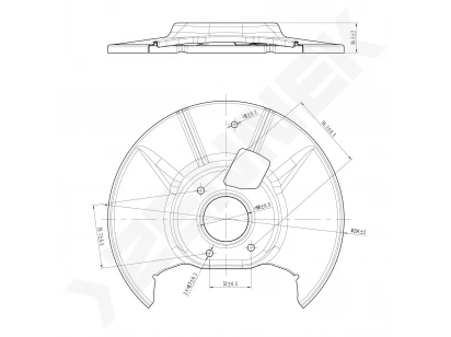 Brake disk protector DCD0373