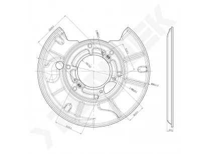 Brake disk protector DCD0369