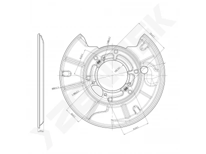 Brake disk protector DCD0368