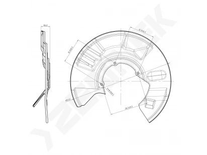 Brake disk protector DCD0367