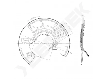 Brake disk protector DCD0366
