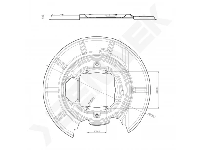 Brake disk protector DCD0360