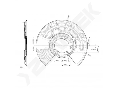 Brake disk protector DCD0352