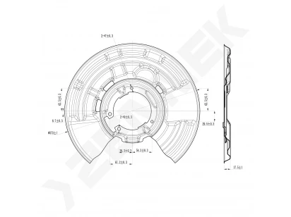 Brake disk protector DCD0351
