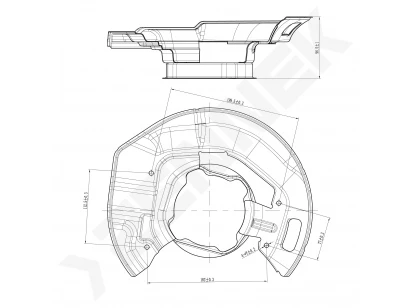 Brake disk protector DCD0350