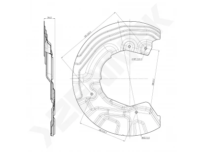 Brake disk protector DCD0346