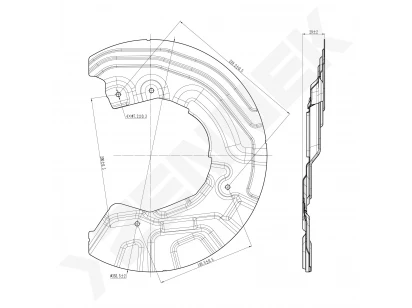 Brake disk protector DCD0345