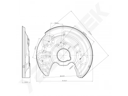 Brake disk protector DCD0344