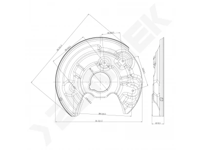 Brake disk protector DCD0343
