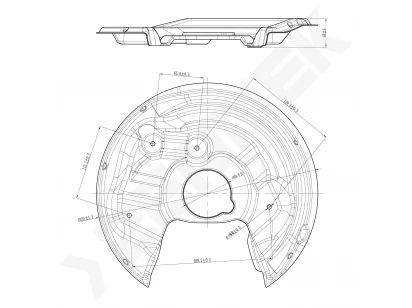 Brake disk protector DCD0342