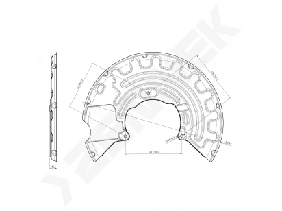 Brake disk protector DCD0337