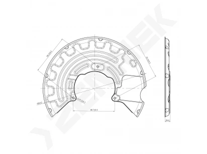 Brake disk protector DCD0336