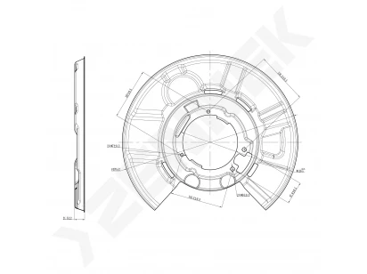 Brake disk protector DCD0335