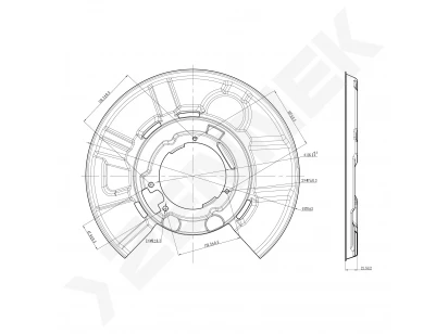 Brake disk protector DCD0334