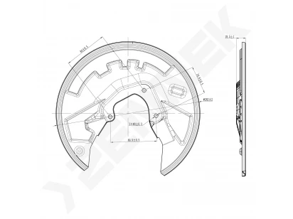 Brake disk protector DCD0333