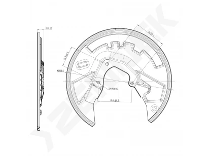 Brake disk protector DCD0332