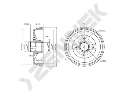 Brake drum DDR0060