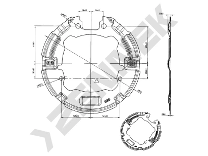 Brake disk protector DCD0534