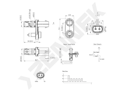 ABS sensor DAS0812