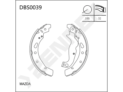 Drum brake shoes DBS0039