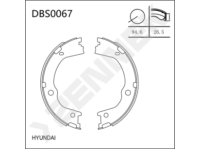 Drum brake shoes DBS0067