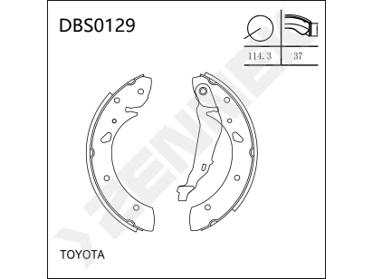 Drum brake shoes DBS0129