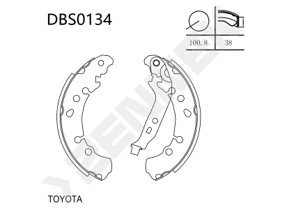 Drum brake shoes DBS0134