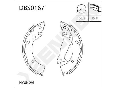 Drum brake shoes DBS0167