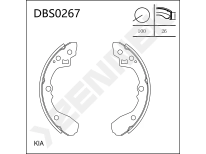 Drum brake shoes DBS0267