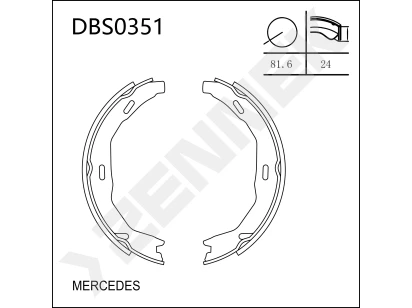 Drum brake shoes DBS0351