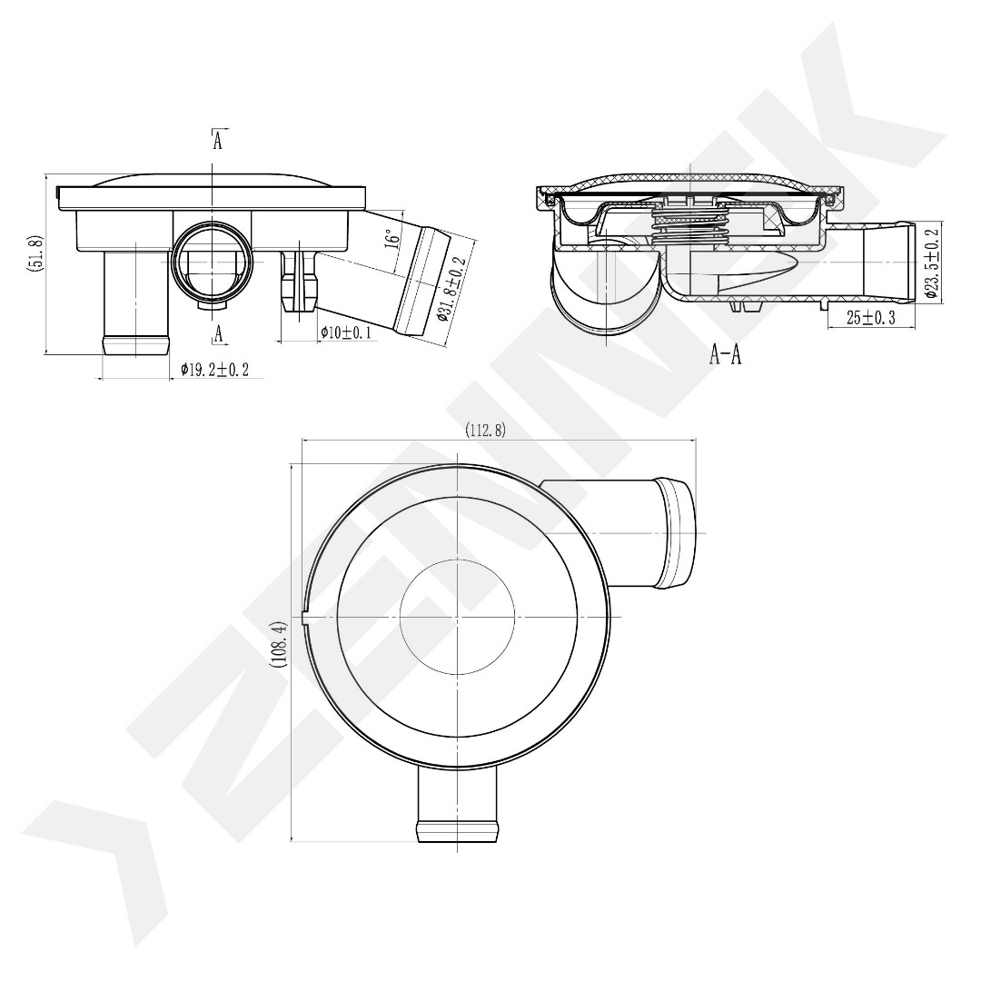 Crankcase ventilation valve AUDI: 80/90 91-95, A4 94-01, A6 94-04 \ SEAT: Alhambra 96-00, Caddy II 95-04, Cordoba 93-99, Ibiza 93-96, Toledo 91- DOS0001_4