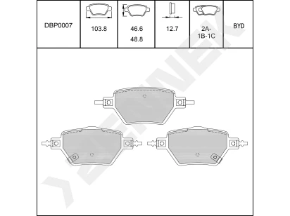 Disc brake pads DBP0007