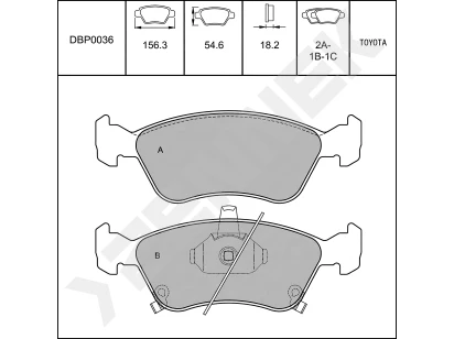 Disc brake pads DBP0036