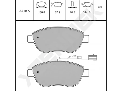 Disc brake pads DBP0477