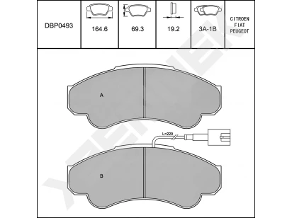 Disc brake pads DBP0493